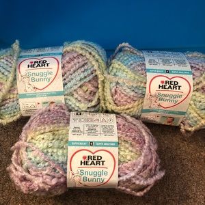 3 Skeins Red Heart Snuggle Bunny baby yarn